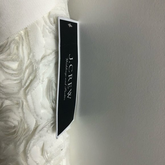 J. Crew Wedding Rose Flower Dress White Size 8 - Picture 8 of 8